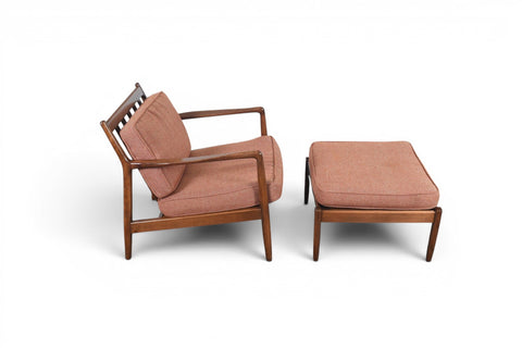 DUX lounge chair by Folke Ohlsson, wool upholstery detail, 1960s Scandinavia