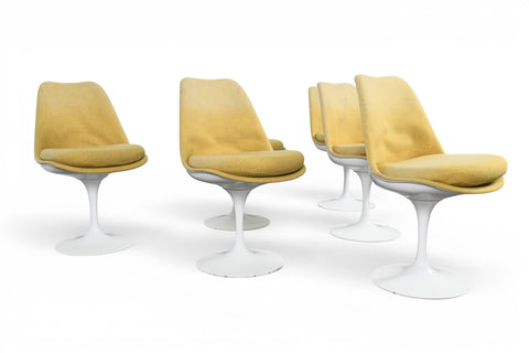 Authentic 1960s Saarinen Tulip chairs for Knoll, side profile, mid-century modern