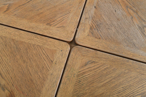 1950s Danish oak card table by Slagelse Møbelværk, top surface detail