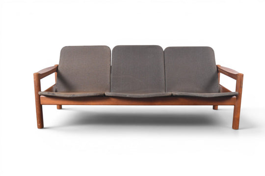 DOMINO MØBLER DANISH TEAK THREE SEAT SOFA