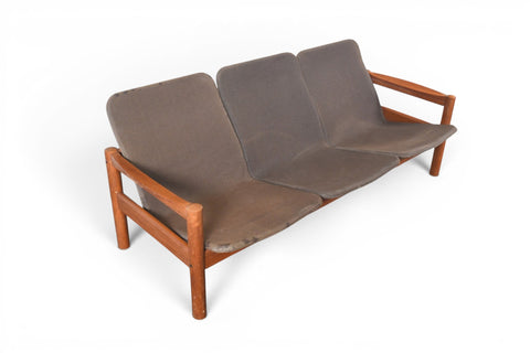 Vintage Danish teak three-seat sofa by Domino Møbler, 1960s – view 3