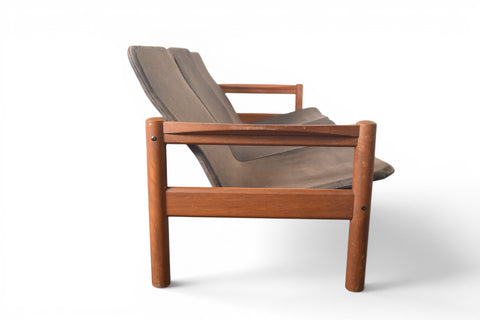 Vintage Danish teak three-seat sofa by Domino Møbler, 1960s – view 6