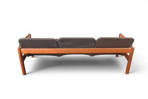 Vintage Danish teak three-seat sofa by Domino Møbler, 1960s – view 7