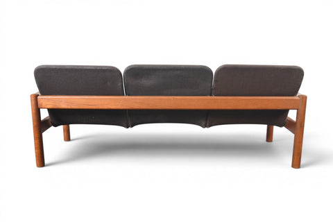 Vintage Danish teak three-seat sofa by Domino Møbler, 1960s – view 8