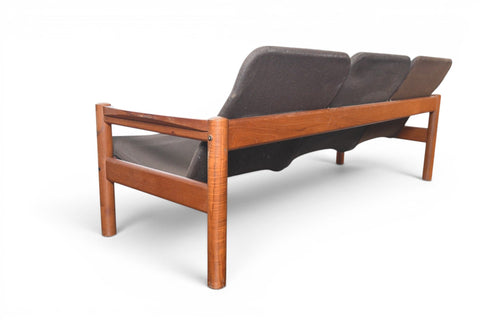 Vintage Danish teak three-seat sofa by Domino Møbler, 1960s – view 9