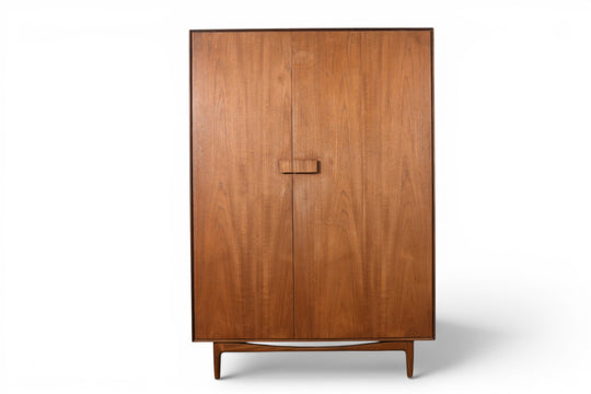 IB KOFOD LARSEN "DANISH RANGE" ARMOIRE / WARDROBE IN TEAK + ROSEWOOD #1