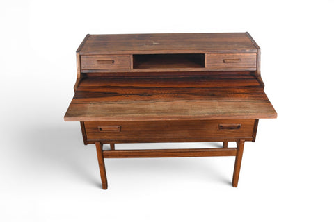 Vintage Arne Wahl Iversen rosewood secretary desk, 1960s – view 4