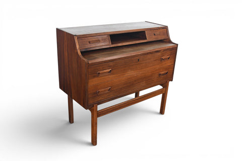 Vintage Arne Wahl Iversen rosewood secretary desk, 1960s – view 5