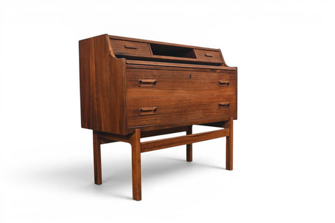 Vintage Arne Wahl Iversen rosewood secretary desk, 1960s – view 8