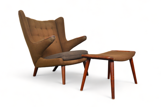 HANS WEGNER AP19 PAPA BEAR CHAIR + OTTOMAN
