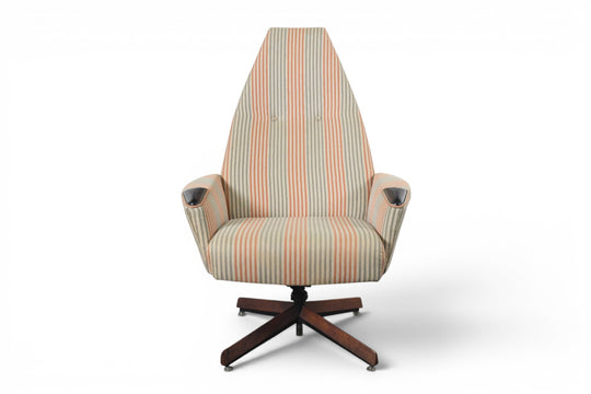 ADRIAN PEARSALL HIGHBACK SWIVEL LOUNGE CHAIR