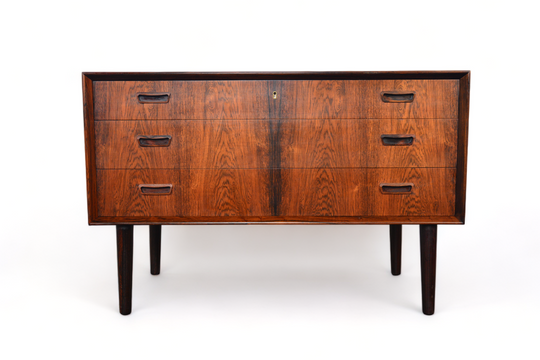 JOHANNES SORTH THREE DRAWER ROSEWOOD GENTLEMAN'S CHEST