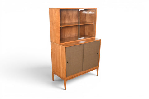 Vintage Paul McCobb Planner Group walnut credenza with hutch, 1950s – view 7