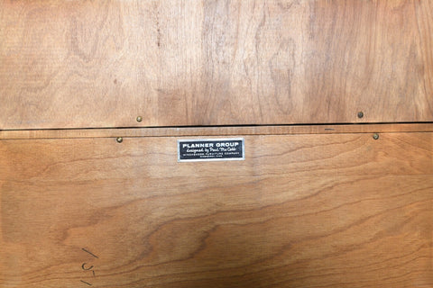 Vintage Paul McCobb Planner Group walnut credenza with hutch, 1950s – view 12