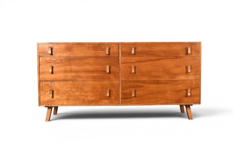STANLEY YOUNG SIX DRAWER DRESSER IN WALNUT