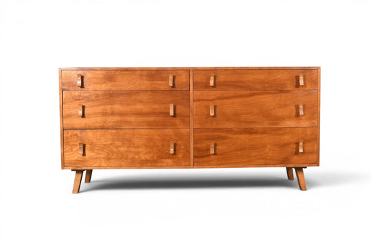 STANLEY YOUNG SIX DRAWER DRESSER IN WALNUT