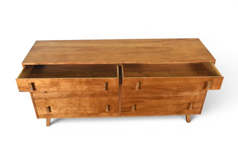 STANLEY YOUNG SIX DRAWER DRESSER IN WALNUT