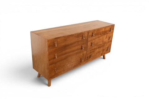 STANLEY YOUNG SIX DRAWER DRESSER IN WALNUT