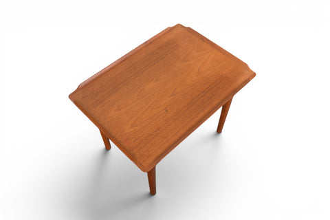 Vintage Holger Georg Jensen teak side table with lower rack, 1960s, view 5