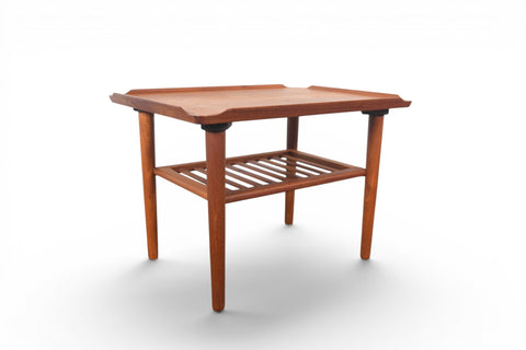 Vintage Holger Georg Jensen teak side table with lower rack, 1960s, view 6