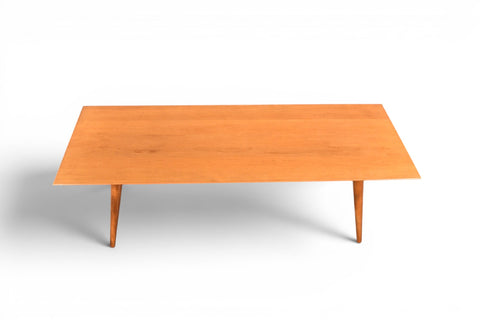 Vintage Paul McCobb Planner Group solid maple bench and coffee table, 1950s, view 2