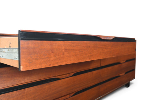 JOHN KAPEL LOW EIGHT DRAWER DRESSER IN WALNUT