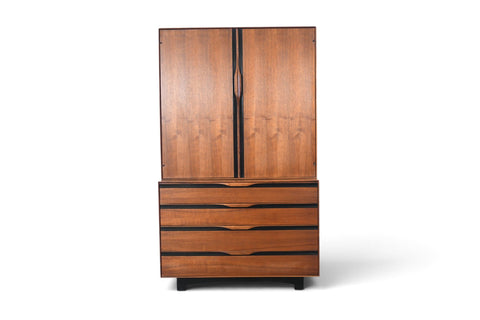 JOHN KAPEL TALL DRESSER / WARDROBE IN WALNUT