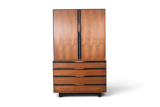 JOHN KAPEL TALL DRESSER / WARDROBE IN WALNUT