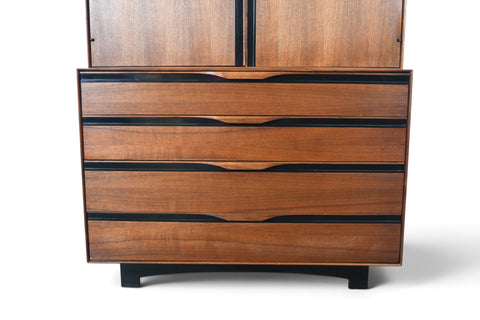 JOHN KAPEL TALL DRESSER / WARDROBE IN WALNUT