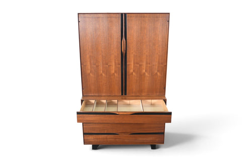 JOHN KAPEL TALL DRESSER / WARDROBE IN WALNUT