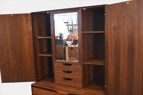 JOHN KAPEL TALL DRESSER / WARDROBE IN WALNUT