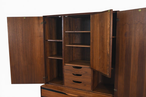 JOHN KAPEL TALL DRESSER / WARDROBE IN WALNUT