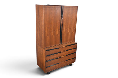 JOHN KAPEL TALL DRESSER / WARDROBE IN WALNUT