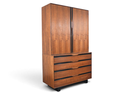 JOHN KAPEL TALL DRESSER / WARDROBE IN WALNUT