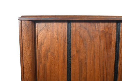 1960s BARZILAY TAMBOUR STEREO CABINET IN WALNUT