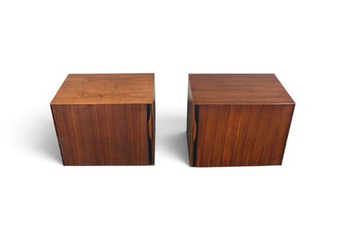 PAIR OF JOHN KAPEL NIGHTSTANDS IN WALNUT