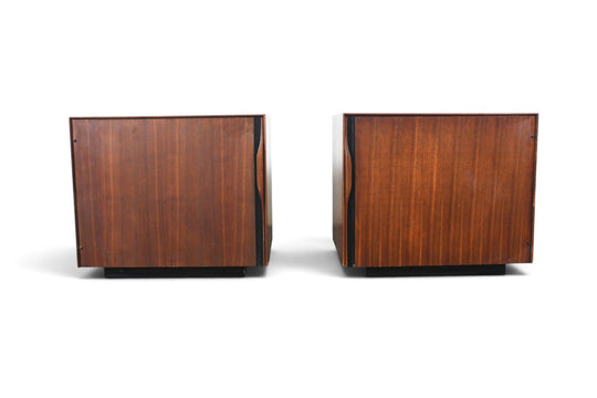PAIR OF JOHN KAPEL NIGHTSTANDS IN WALNUT
