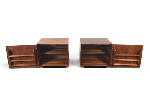 PAIR OF JOHN KAPEL NIGHTSTANDS IN WALNUT