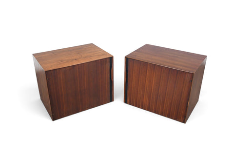 PAIR OF JOHN KAPEL NIGHTSTANDS IN WALNUT