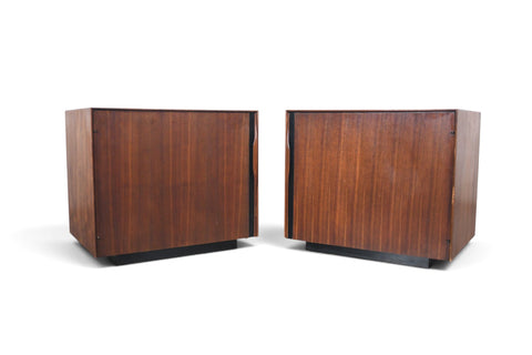 PAIR OF JOHN KAPEL NIGHTSTANDS IN WALNUT