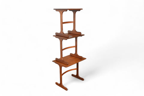 SET OF DUCK FOOT MODERN NESTING TABLES IN TEAK