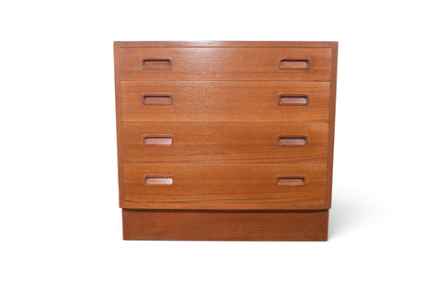 Vintage Carlo Jensen four drawer teak gentleman's chest, 1960s, view 1