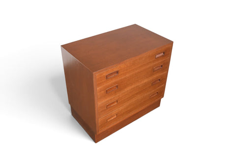 Vintage Carlo Jensen four drawer teak gentleman's chest, 1960s, view 3