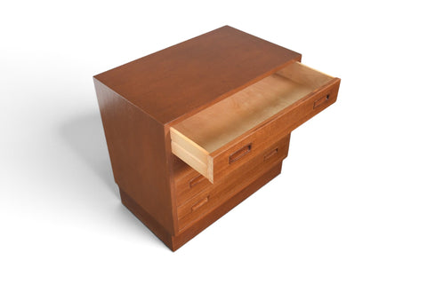 Vintage Carlo Jensen four drawer teak gentleman's chest, 1960s, view 4
