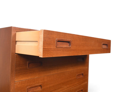 Vintage Carlo Jensen four drawer teak gentleman's chest, 1960s, view 5