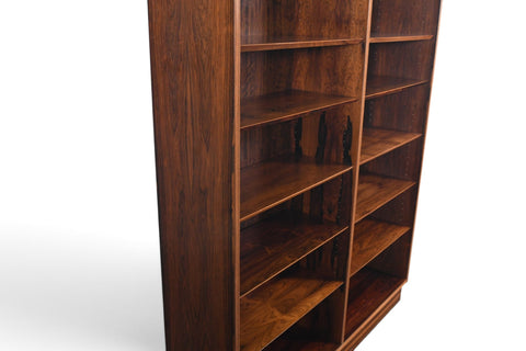 Vintage Carlo Jensen Brazilian rosewood double bookcase by Hundevad and Co, 1960s, view 4