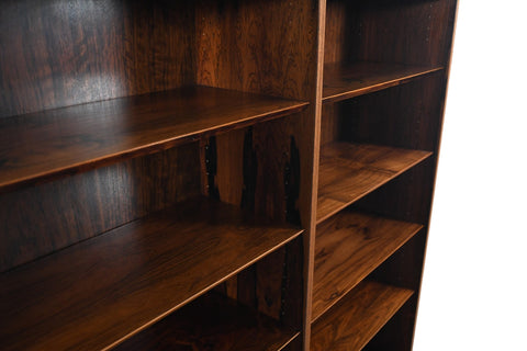 Vintage Carlo Jensen Brazilian rosewood double bookcase by Hundevad and Co, 1960s, view 5