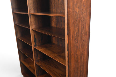 Vintage Carlo Jensen Brazilian rosewood double bookcase by Hundevad and Co, 1960s, view 8