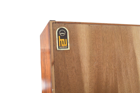 Vintage Carlo Jensen Brazilian rosewood double bookcase by Hundevad and Co, 1960s, view 9