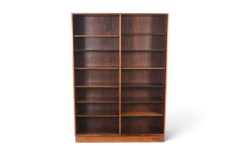 Vintage Carlo Jensen Brazilian rosewood double bookcase by Hundevad and Co, second of pair, 1960s, view 6